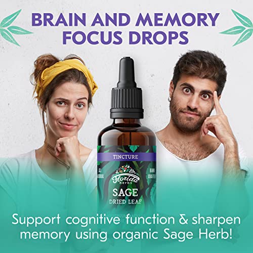 Sage Extract – Natural Dried Sage Supplement – Sage Herb (Salvia officinalis) – Organic Sage Herbal - None-GMO - Made in USA – 2 oz