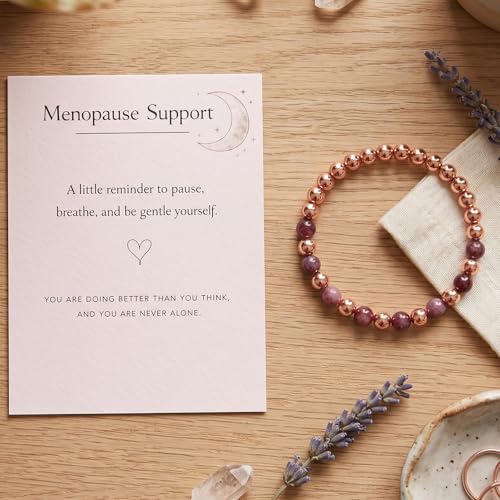 Dcfywl731 Menopause Balancing Bracelet Natural Stone Healing Beaded Bracelet for Anxiety Stress Relief Thoughtful Gift for Menopause Symptoms