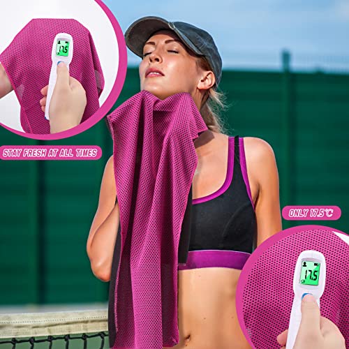 Redbaker 120 Pcs Cooling Towel Bulk for Neck and Face, Cool Cold Quick Dry Chilly Towel, Microfiber Ice Towel for Hot Weather Yoga Sports Golf Running Fitness Workout