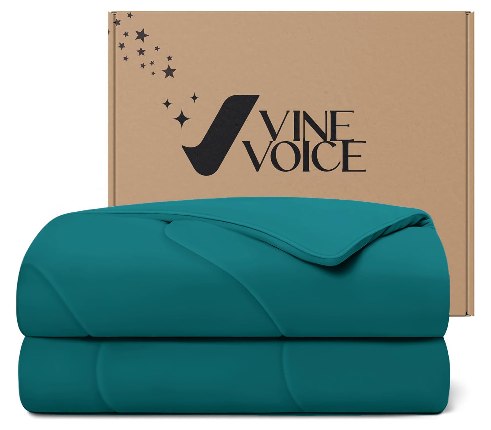Cooling Comforter for Hot Sleepers, King 106x90, Peacock Blue | Cooling blanket feel, Q-Max >0.4 cool touch, double-sided cooling, Sorona fill, for night sweats, lightweight & breathable