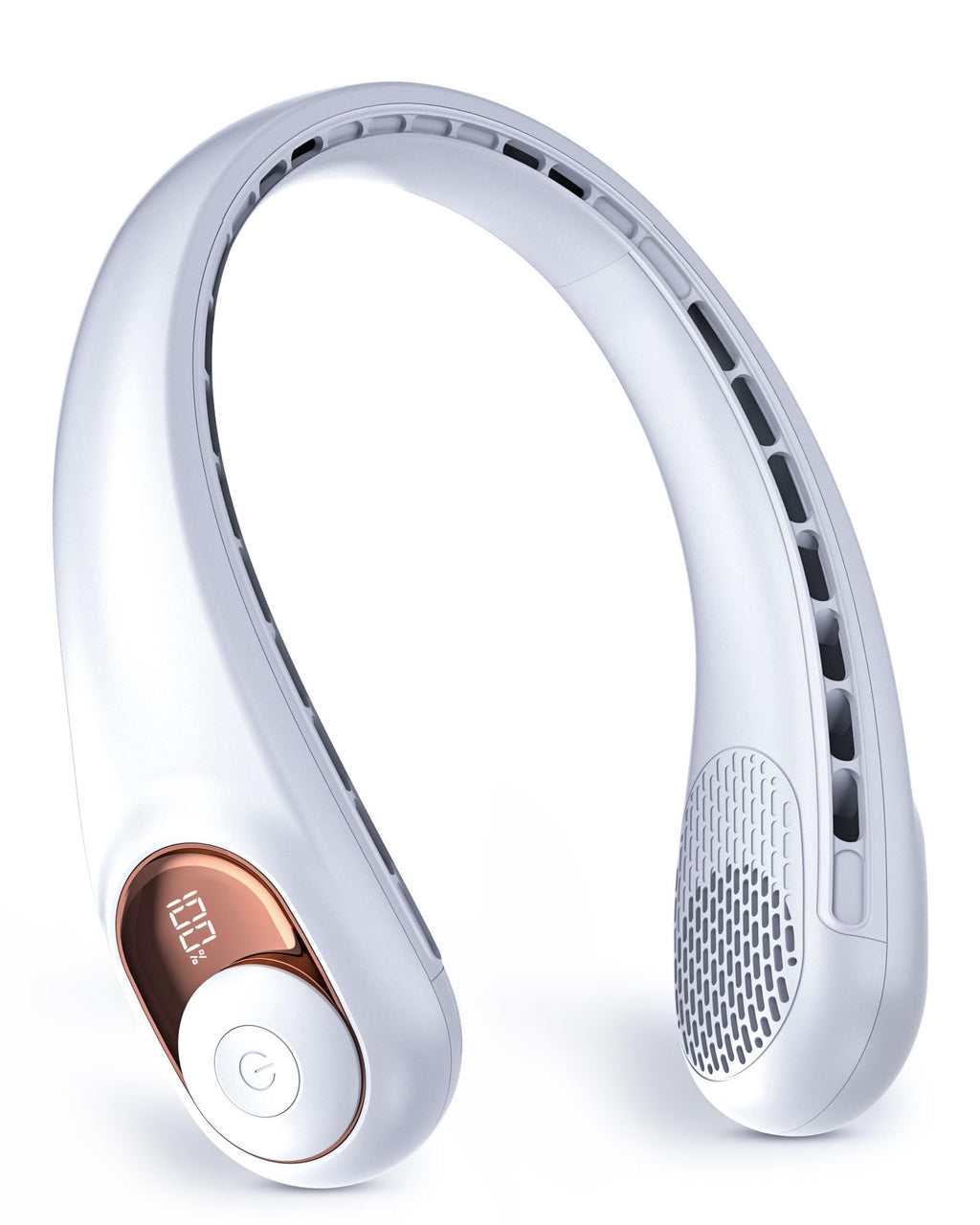 Neck Fan, Personal Fan with LED Display, USB-C Rechargeable, 4000mAh-Battery, 3-Speed Adjustment & Whisper-Quiet Operation, Perfect for Home, Travel, Sports