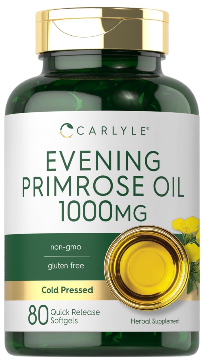Carlyle Evening Primrose Oil Supplement 1000mg | 80 Softgel Capsules