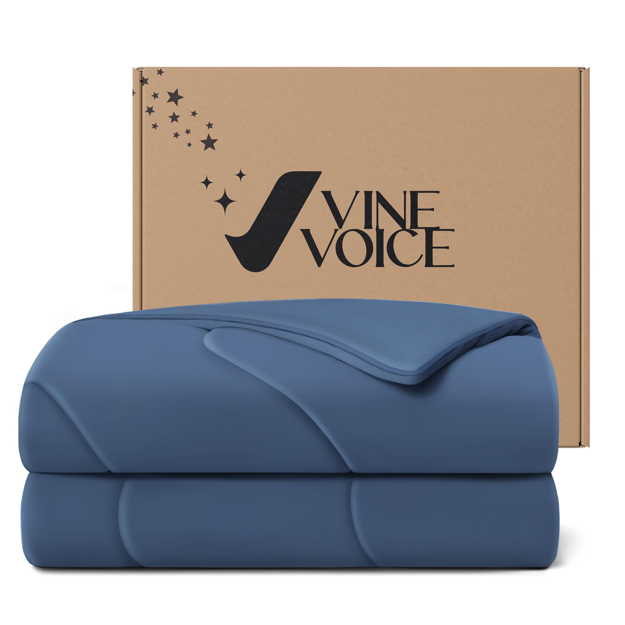 Cooling Comforter for Hot Sleepers, Queen 90x90, Lavender | Cooling blanket feel, Q-Max >0.4 cool touch, double-sided cooling, Sorona fill, for night sweats, lightweight & breathable