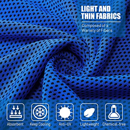 Maitys 200 Pcs Microfiber Cooling Towel, Ice Towel, 32"x12" Cool Cold Towel for Neck and Face Cooling Towels Breathable Soft Chilly Towel for Yoga Sport Gym Workout Camping, 10 Color
