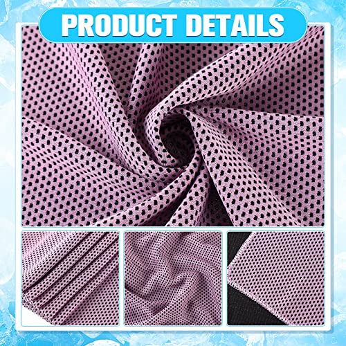 Maitys 80 Pcs Cooling Towel Bulk 32 x 12 Inch Microfiber Ice Towel Cold Soft Breathable Sport Towels for Neck and Face Chilly Sweat Towels for Hot Weather Athletes Gym Yoga Workout (Multicolor)