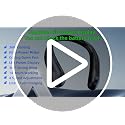 Portable Neck Fan, Personal Wearable Bladeless Fan, 6000mAh USB Rechargeable, 360° Airflow, LED Display, 4-Speeds, Hands Free Fan for Outdoor Indoor, Birthday Gifts for Men Women Dad Mom (Black)