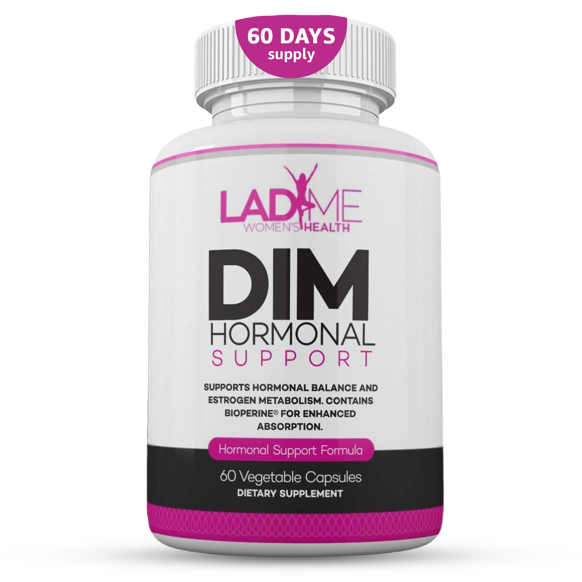DIM Supplement for Women 150mg - Hormone Balance Support Complex by LadyMe (60 Capsules)