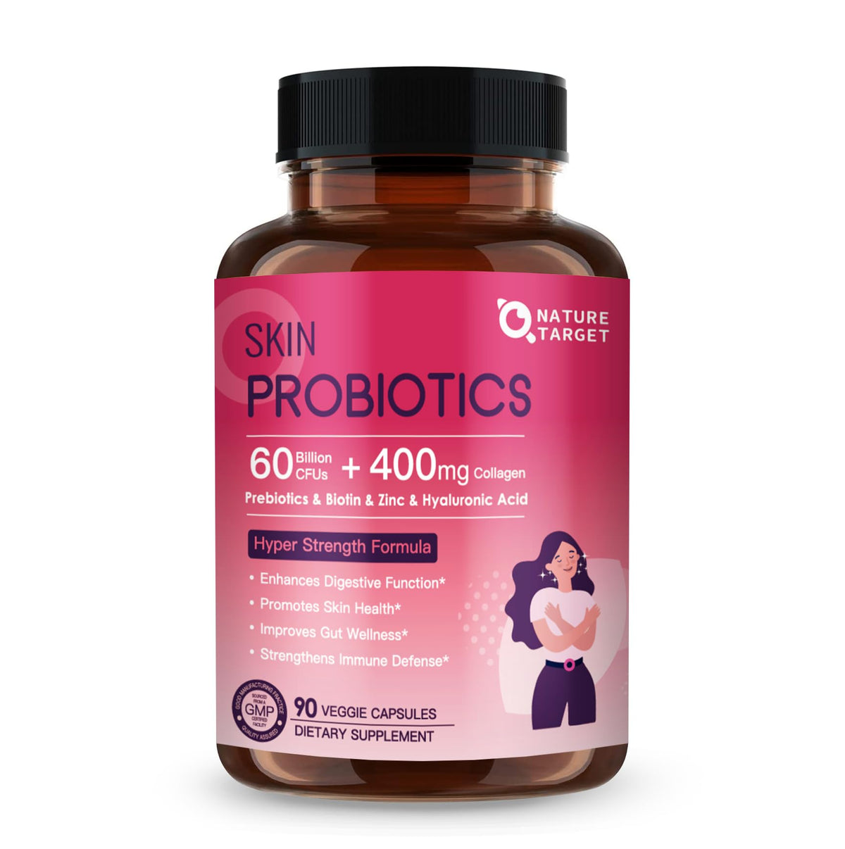 NATURE TARGET Skin Probiotics for Women 90 Capsules