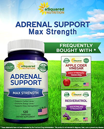aSquared Nutrition Adrenal Support & Cortisol Manager – 120 Capsules