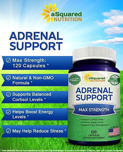 aSquared Nutrition Adrenal Support & Cortisol Manager – 120 Capsules