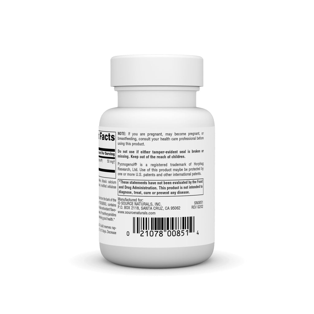 Source Naturals Pycnogenol 50 mg Proanthocyanidin Complex - 30 Tablets