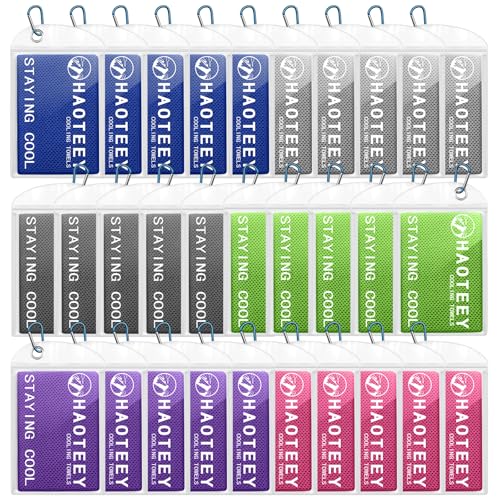 Cooling Towels Pack of 30, 40"*12" Neck Cool Towel Bulk, Cold Towels for Neck and Face, Cooling Rags Sports Towel for Hot Weather, Running, Soccer, Yoga, Gym, Golf