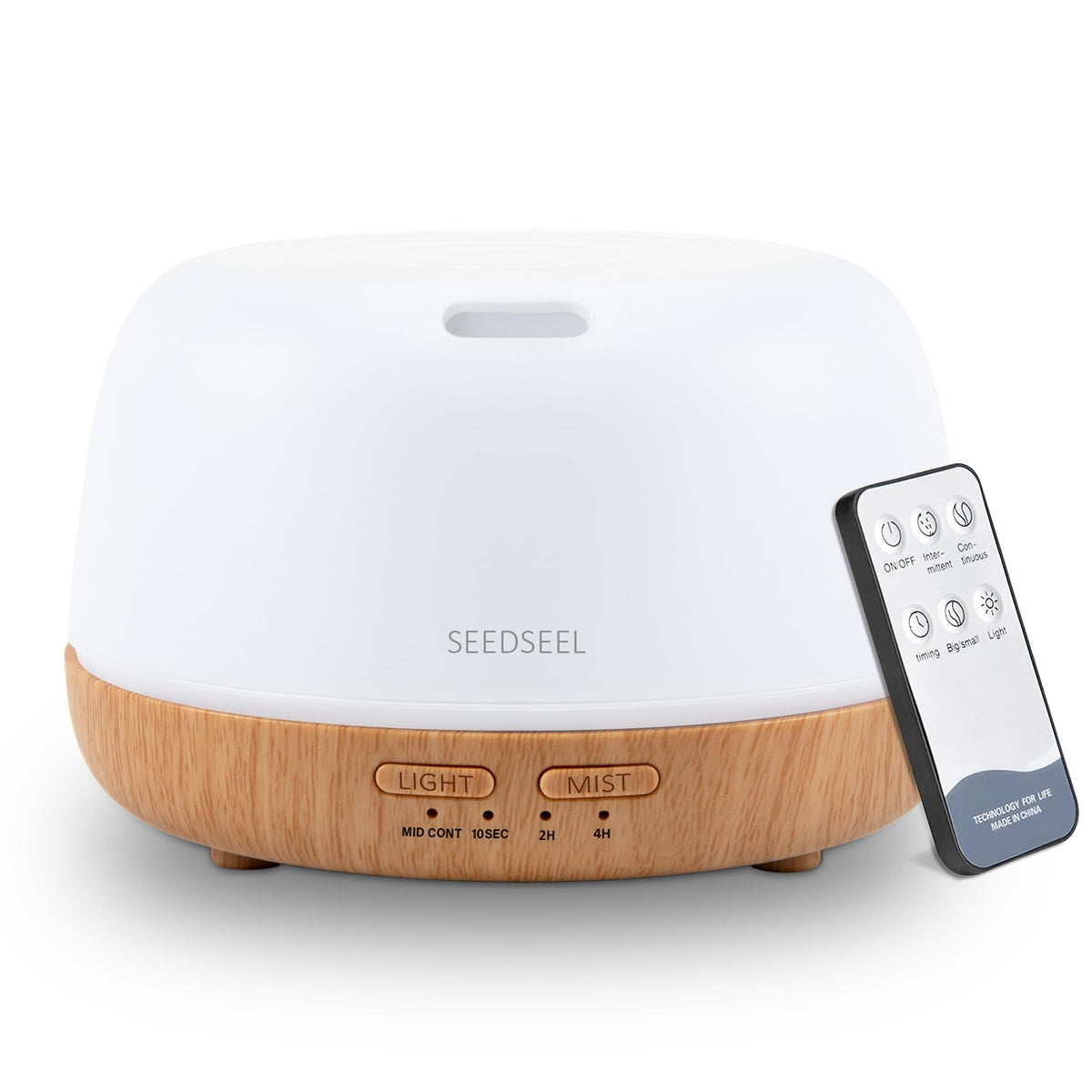 300ML Essential Oil Diffuser with 7-Color LED Lights and Remote Control, Modern Minimalist Design, High-Efficiency Ultrasonic Mist Aromatherapy Diffuser for Home