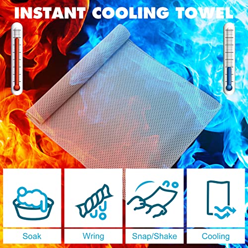 Honoson 20 Packs Cooling Towel Ice Towel Microfiber Sports Towel Breathable Chilly Towel with Bag Wet Towel for Neck Men Women Stay Cool Yoga Gym Golf Workout Travel Camping Beach Accessories