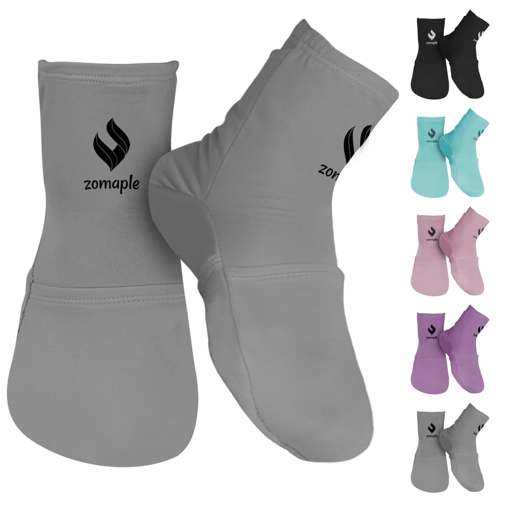 Zomaple Cold Therapy Socks for Feet with 2 Reusable Gel Ice Packs, Cooling Socks for Hot Feet & Swelling Relief, Adjustable Compression Ice Pack Wrap for Plantar Fasciitis, Neuropathy & Foot Pain