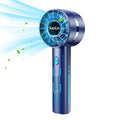 AaoLin 2pcs Portable Handheld Turbo Fan with 7000rpm High-Speed Motor USB Rechargeable Cooling Personal Fan 4-Speed, 4-16H Runtime, with Lanyard for Outdoor Travel, Women, Kids, Summer Gift