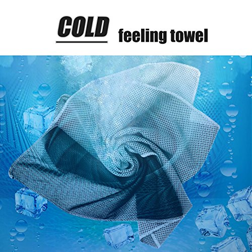 Cooling Towels (40"x 12", Pack of 10) for Neck and Face, Cold Towel for Hot Weather, Sports, Workout, Fitness, Gym, Yoga, Golf, Pilates, Travel, Camping & More