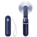 JISULIFE Portable Handheld Fan, 3 In 1-Fan, Power Bank, Flashlight, Blue | Mini Cooling Essential for Outdoor, Small, On-the-Go Pocket Hand Design, 19 Hours, Auto Shut-Off Safety Soft Blade