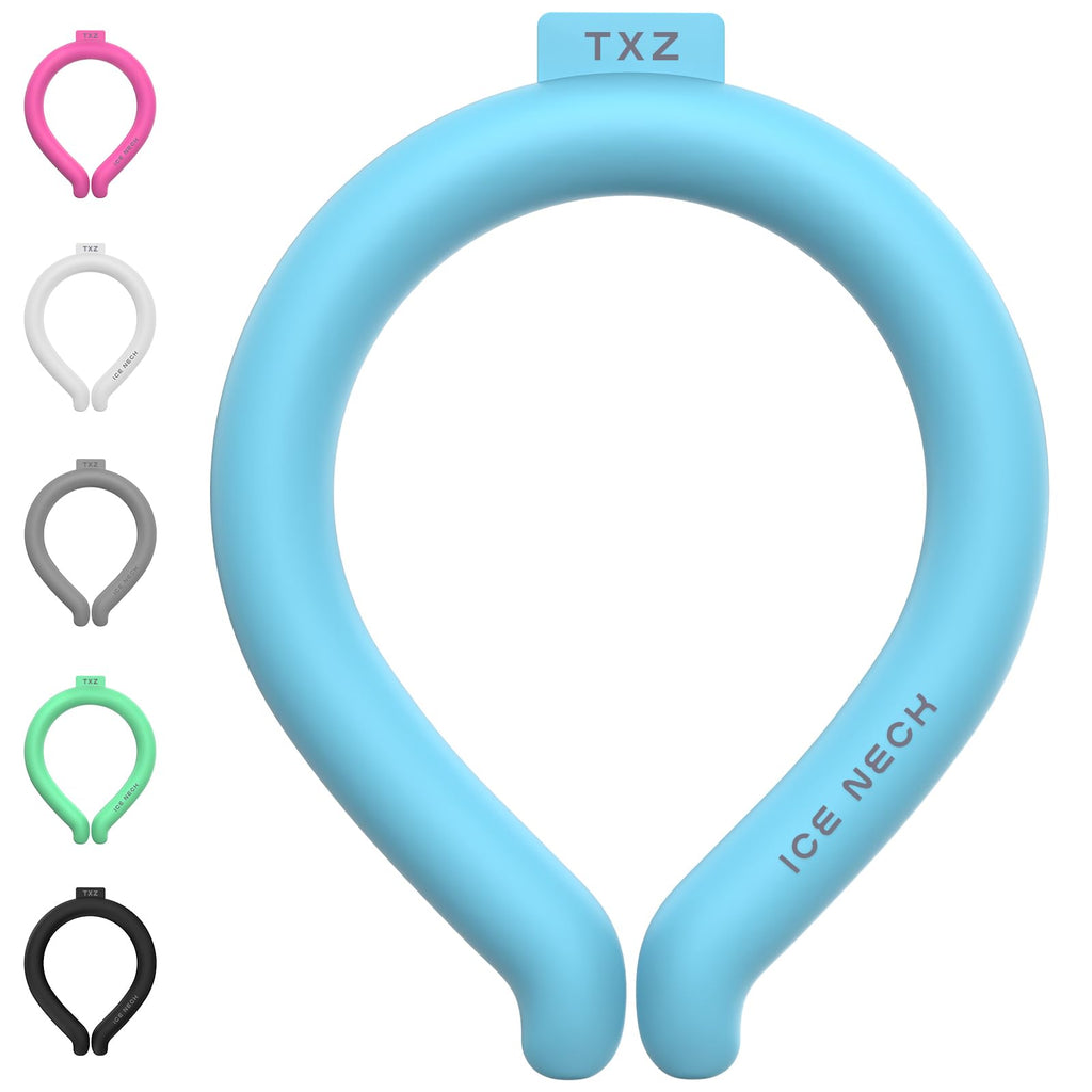 Cooling Neck Wrap for Summer Heat Relief, Wearable Ice Neck Cooling Tube with Quick Freeze Gel, Reusable Hands-Free Cold Band Lasts Up to 5 Hours for Outdoor, Yardwork, Workouts
