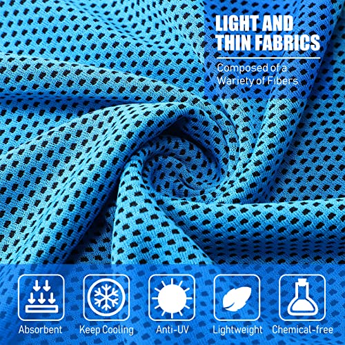 BBTO 80 Pcs Cooling Towels 32x12 in Microfiber,Multicolor | Ice Cold Breathable Neck Face Design, Quick Cool Yoga Sport Gym Workout Camping, Chilly Outdoor Training Activities