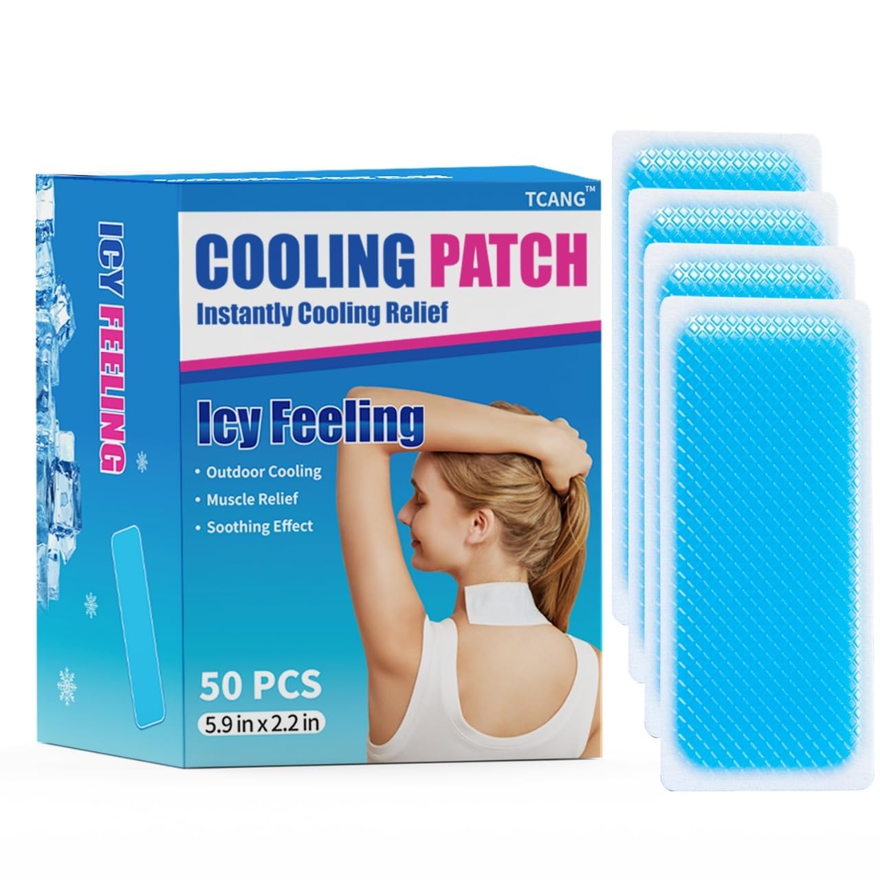30 Pack Instant Cooling Ice Packs for Outdoor Activities Summer Heat Relief - Large Disposable Cooling Patches for Neck Body, Camping Hiking Sports, Instant Temperature Drop