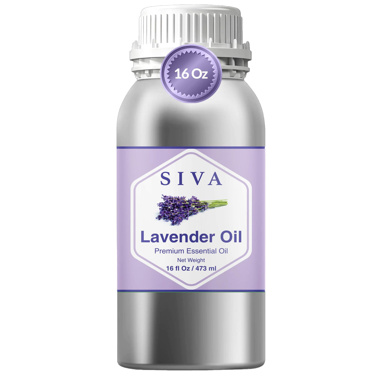 Siva Lavender Essential Oil, Glass Bottle with Dropper, 4 Fl Oz (118 ml)