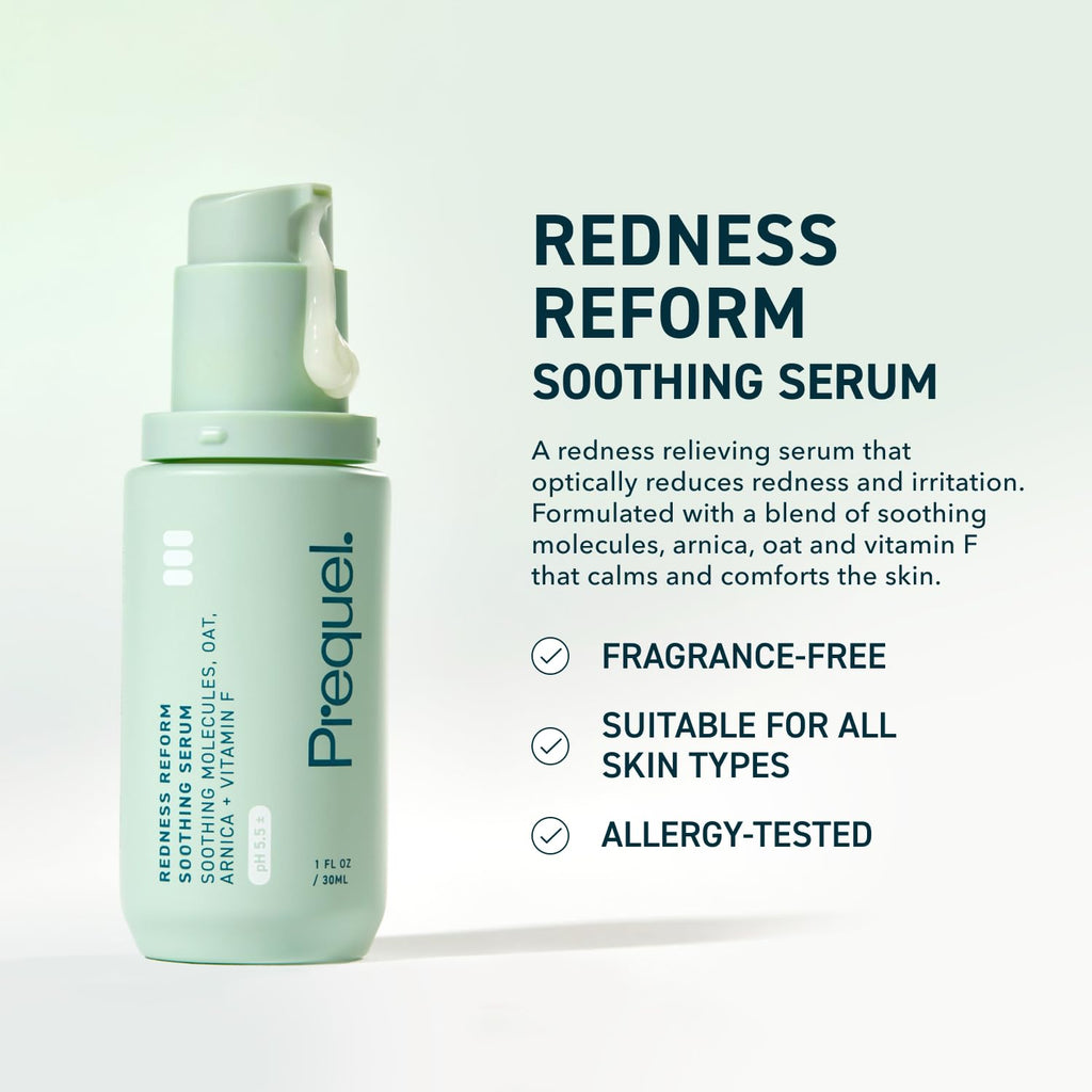 Prequel Skin Redness Corrector - Calming Face Serum, Oat Extract Sensitive