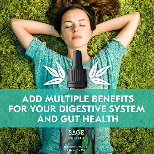 Sage Extract – Natural Dried Sage Supplement – Sage Herb (Salvia officinalis) – Organic Sage Herbal - None-GMO - Made in USA – 2 oz