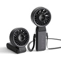 JISULIFE Portable Handheld Fan Life7: 3-in-1 Hand, Desk & Neck Fan-Black | 19.5H Max Cooling, 5-Speed, LED Display, 5000mAh Rechargeable,USB Foldable Fan for Travel/Concerts/Cruise/Sports Events/Gifts