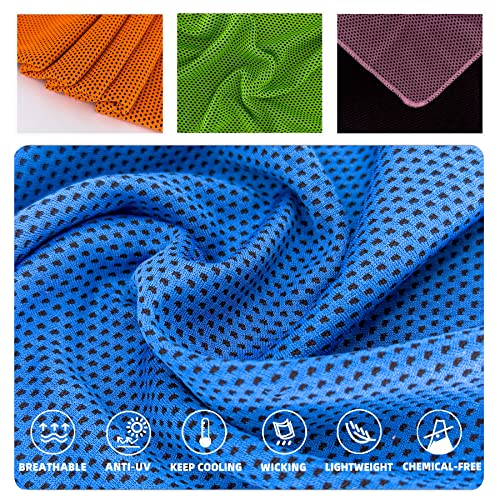 Cooling Towels, Soft Breathable Sweat Ice Towel for Sports, Yoga, Gym, Golf, Camping, Running, Fitness, Workout & More Activities