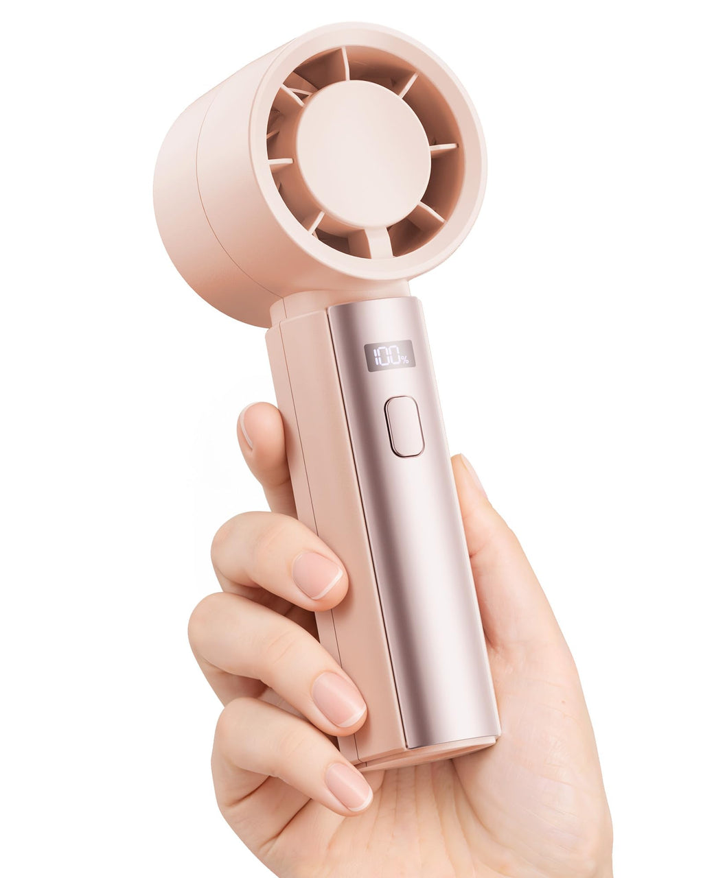 Gaiatop Small Handheld Personal Fan, Powerful High Speed Turbo Cooling | USB Rechargeable Mini Portable Fan for Travel, Outdoor Essentials, Summer Gifts for Women Girls, Pink