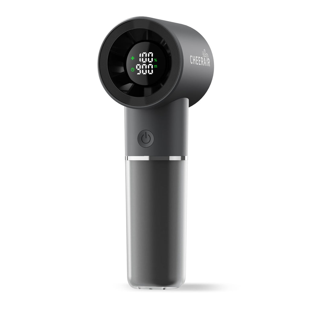 Handheld Portable Fan, 6-Speed Rechargeable Powerful Mini Fan | 5000mAh Battery Up to 15 Hours Runtime, Smart LED Display, Pocket Turbo Personal Fan for Travel, Camping, Makeup