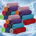BBTO Cooling Towel Microfiber Ice Cool Cold Sport Face and Neck Soft Breathable Chilly Sweat Towel for Yoga Gym Workout Hot Weather Camping Running, 32 x 12 Inches