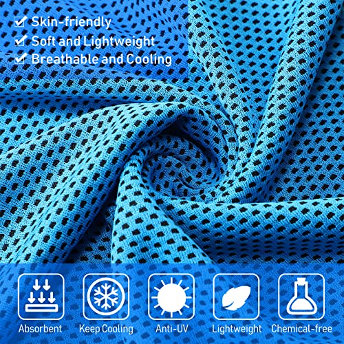 BBTO 100 Pack Cooling Towel Bulk | Ice Cold Sweat Rags, Breathable Microfiber Chilly Towel, Neck & Face, Sport Accessories, for Gym Yoga Golf Workout Beach