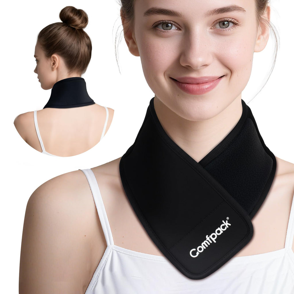 Neck Ice Pack Wrap, Flexible Gel Ice Pack for Neck, Wrists, Head | Hot & Cold Compress Long Ice Pack for Injuries, Sore Neck, Tonsillectomy, Thyroidectomy, Surgery Recovery, Office Pressure