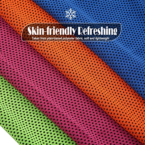 Pack of 20 Cooling Towel 40x12'' Ice Towel for Neck and Face Microfiber Chilly with Bag Breathable Yoga Gym Stay Cool Towels Sweat Rag for Workout Running Camping Pilates Beach, Red