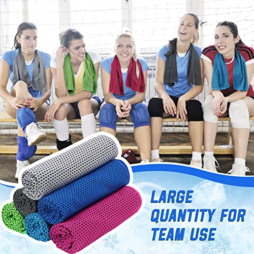 Redbaker 120 Pcs Cooling Towel Bulk for Neck and Face, Cool Cold Quick Dry Chilly Towel, Microfiber Ice Towel for Hot Weather Yoga Sports Golf Running Fitness Workout