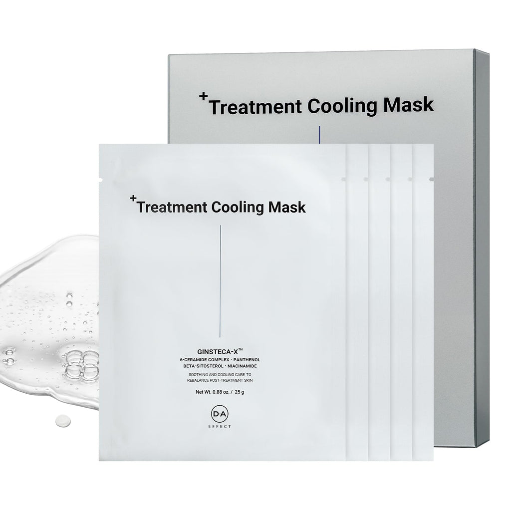 DA EFFECT Treatment Cooling Mask, Calming Face Mask for After Sun, 5 Sheets | Cooling vegan sheet mask for after-sun care and heat-stressed skin; comforts dry, sensitive skin with refreshing hydration.