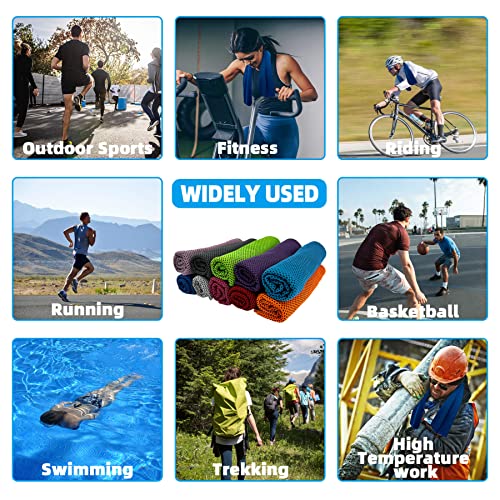 Cooling Towels, Soft Breathable Sweat Ice Towel for Sports, Yoga, Gym, Golf, Camping, Running, Fitness, Workout & More Activities