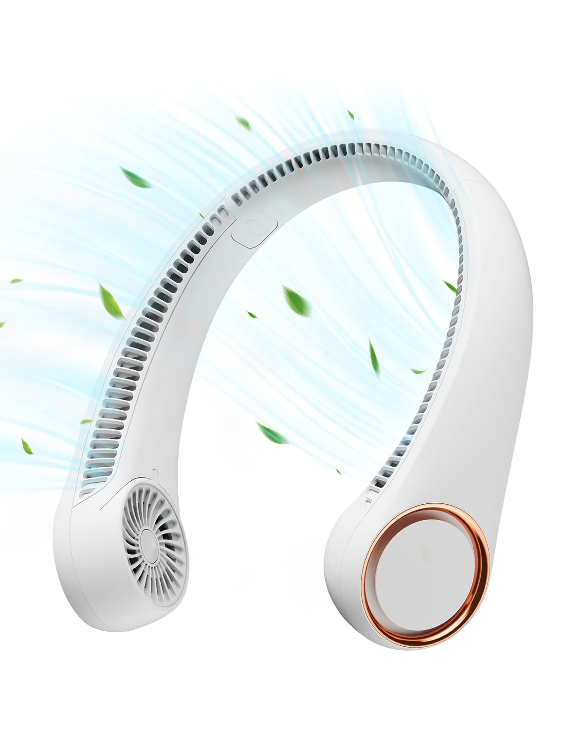 Gaiatop Portable Neck Fan Rechargeable, Hands-Free Cooling, 23.5hrs Runtime | Battery Powered Personal Wearable Fan, Summer Outdoor Travel Essentials, Birthday Gifts for Women Men Teens, White