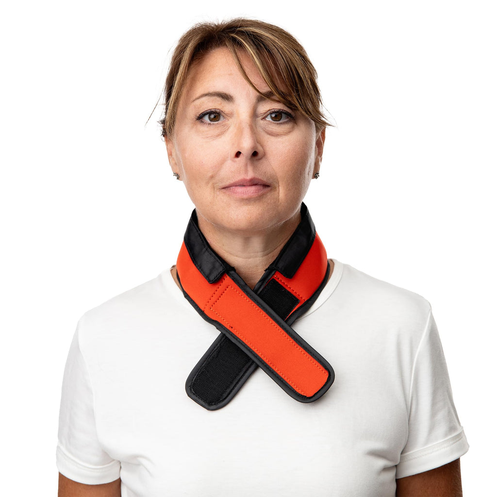 Cooling Collar – Reusable Ice Neck Cooling Wrap for Hot Weather, Adjustable Personal Neck Cooler (Orange)