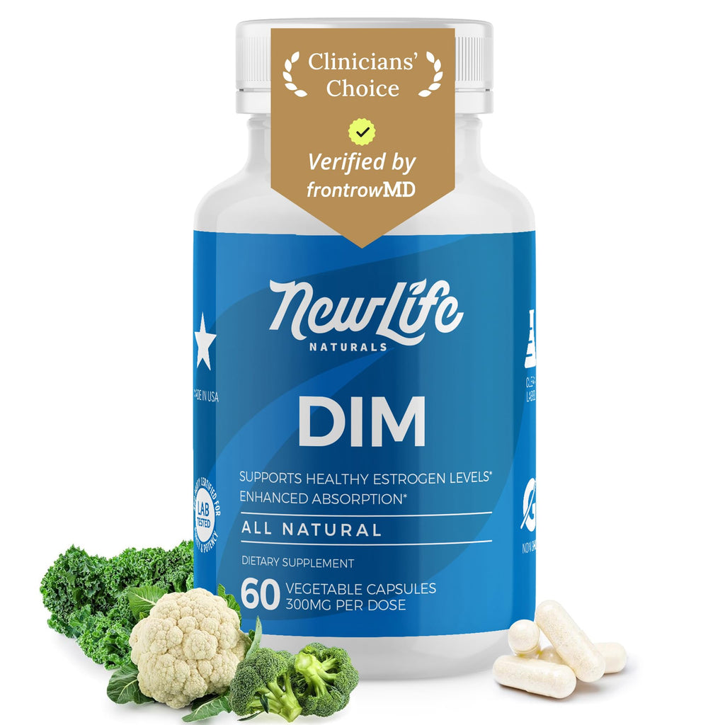 NewLife Naturals DIM Supplement - Hormone Balance for Women & Men, 60 Count