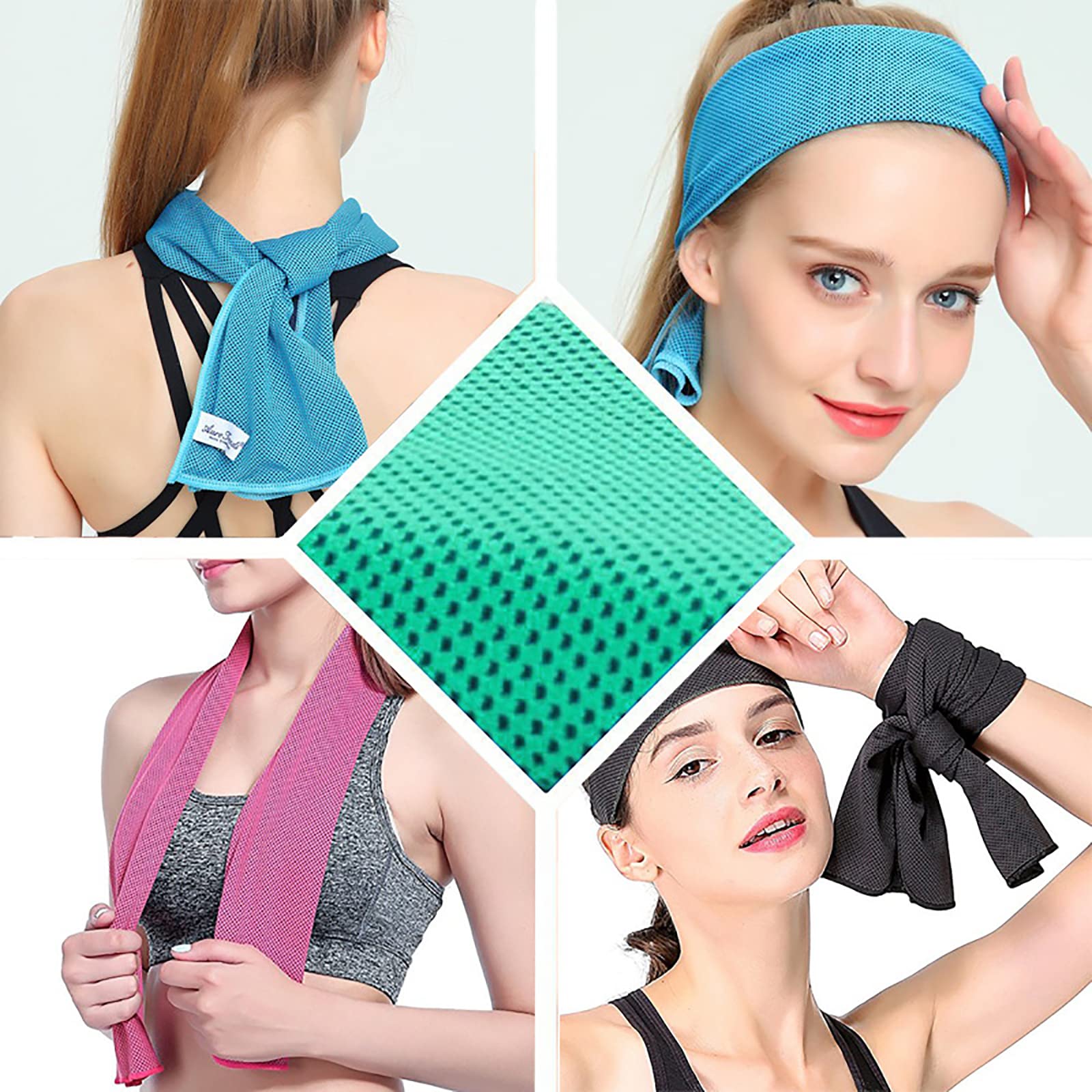 Pack of 20 Cooling Towel 40x12'' Ice Towel for Neck and Face Microfiber Chilly with Bag Breathable Yoga Gym Stay Cool Towels Sweat Rag for Workout Running Camping Pilates Beach, Red