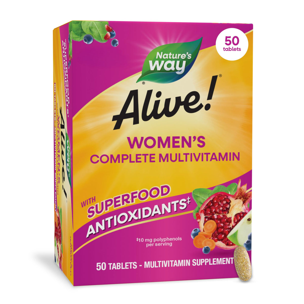 Nature's Way Alive! Complete Multivitamin for Women, Daily Vitamin, 50 ct
