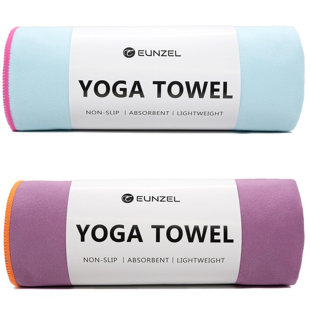 Eunzel Hot Yoga Mat Towel, Ultra-Absorbent Microfiber 72" x 26.5" | Ultra Absorbent Microfiber, Soft Touch Fabric, Quick Dry, Hot Yoga & Pilates, Machine Washable