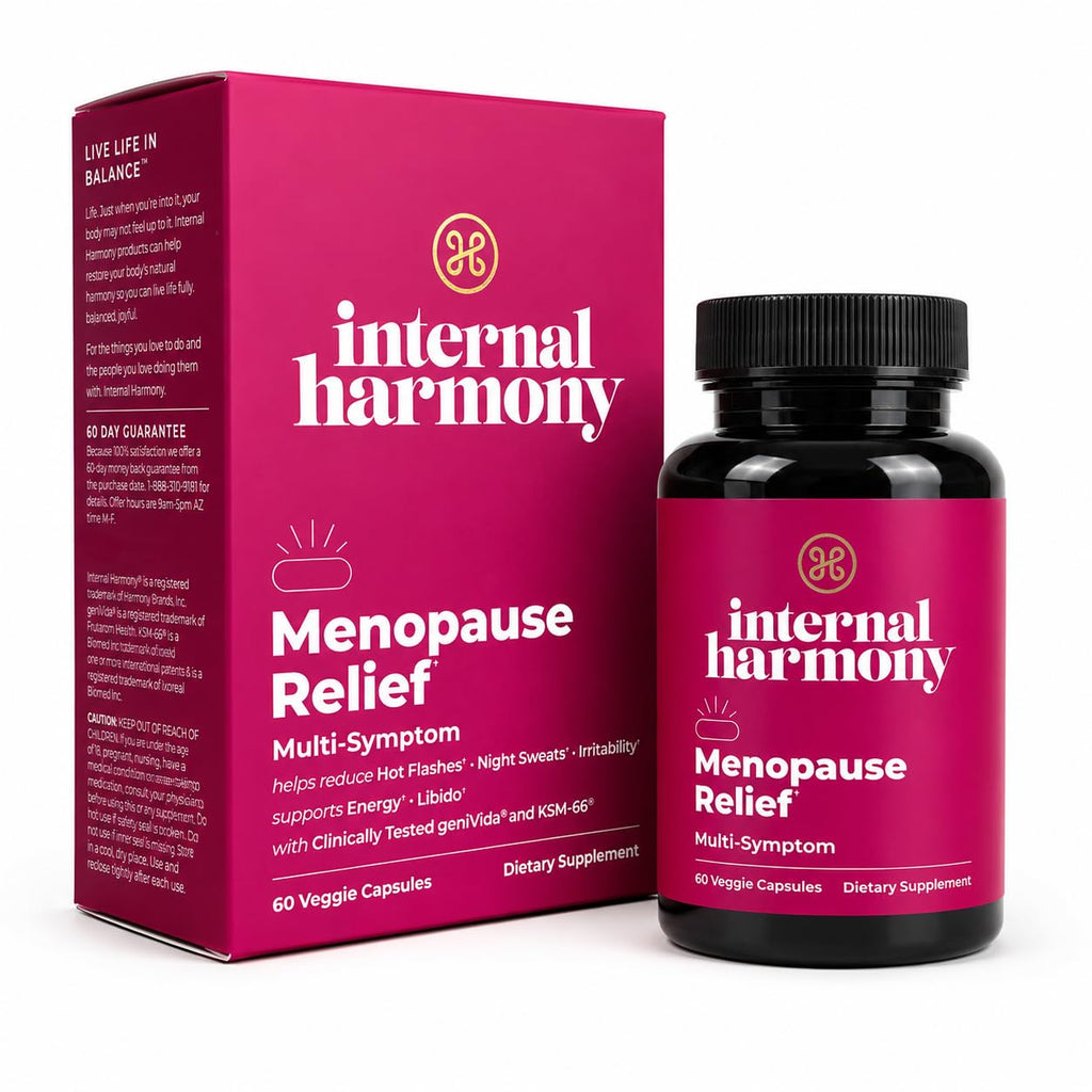 Menopause Relief for Women Reduces Hot Flashes 60 Count | Black Cohosh, Genivida & Ashwagandha Vitamin B6 B12 Relieve Night Sweats & Stress, Mood & Energy Support, Libido Boost 30 SVG
