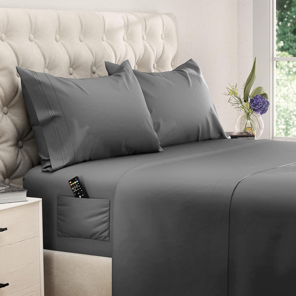 DREAMCARE Queen Sheet Set - Queen - Extra Deep - Gray