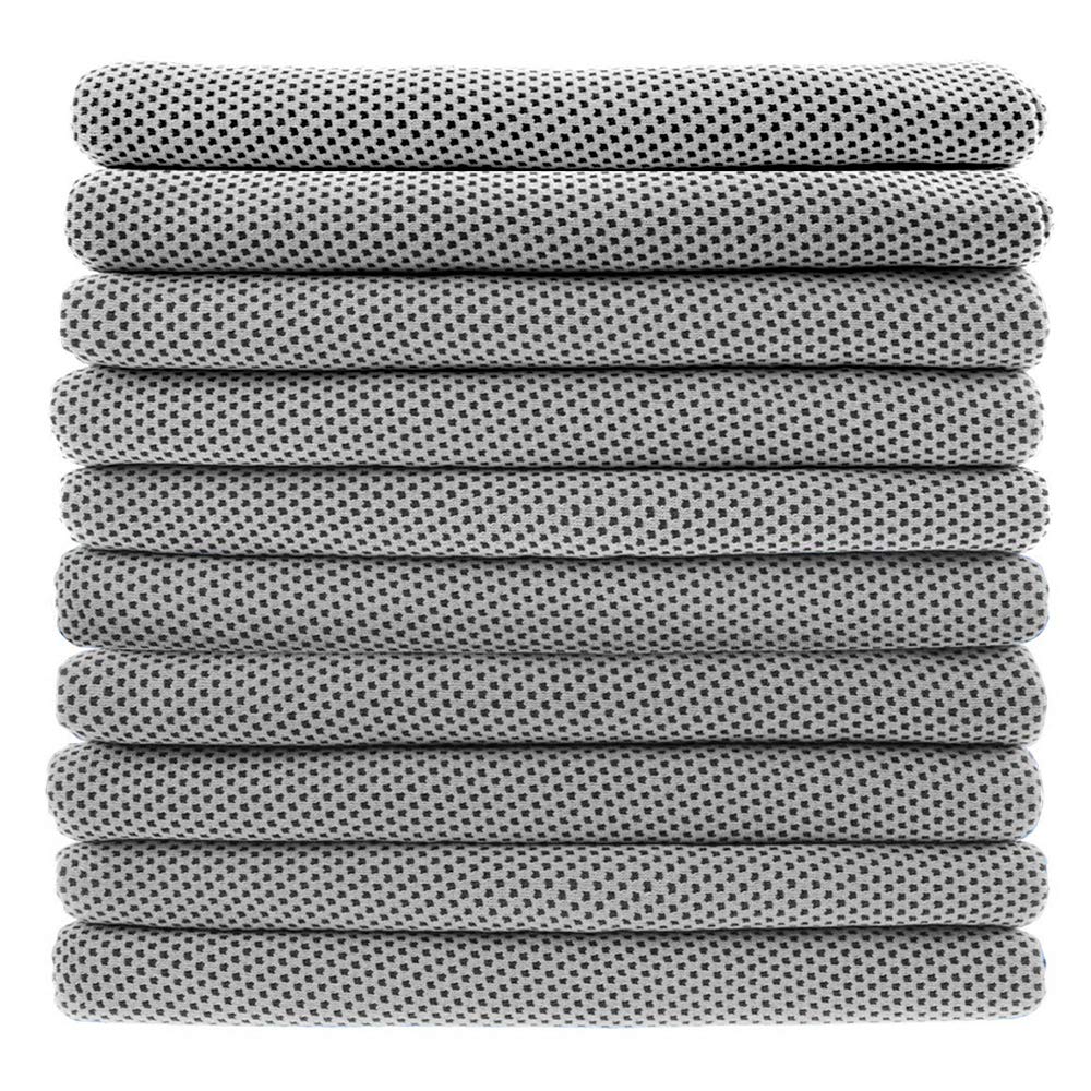 Peicees 10 Pack Microfiber Cooling Towels for Neck Sports Gym Workout Cooling Towel, Fast Drying Super Absorbent Compact Lightweight for Climbing Camping Travel Beach Swimming Backpacking