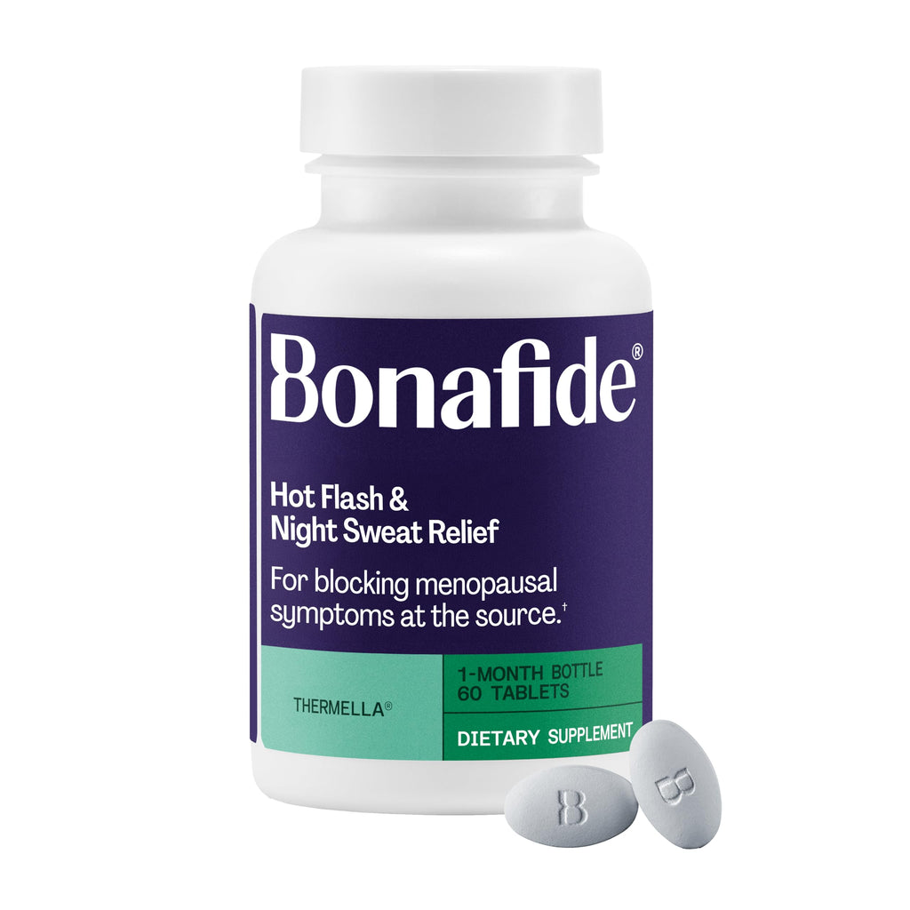 Bonafide Targeted Menopause Support for Hot Flash & Night Sweat Relief Thermella – Hormone-Free, Clinically Studied Formula with a Blend of Curcumin, Green Tea & Spirulina Extracts — 1-Month Supply