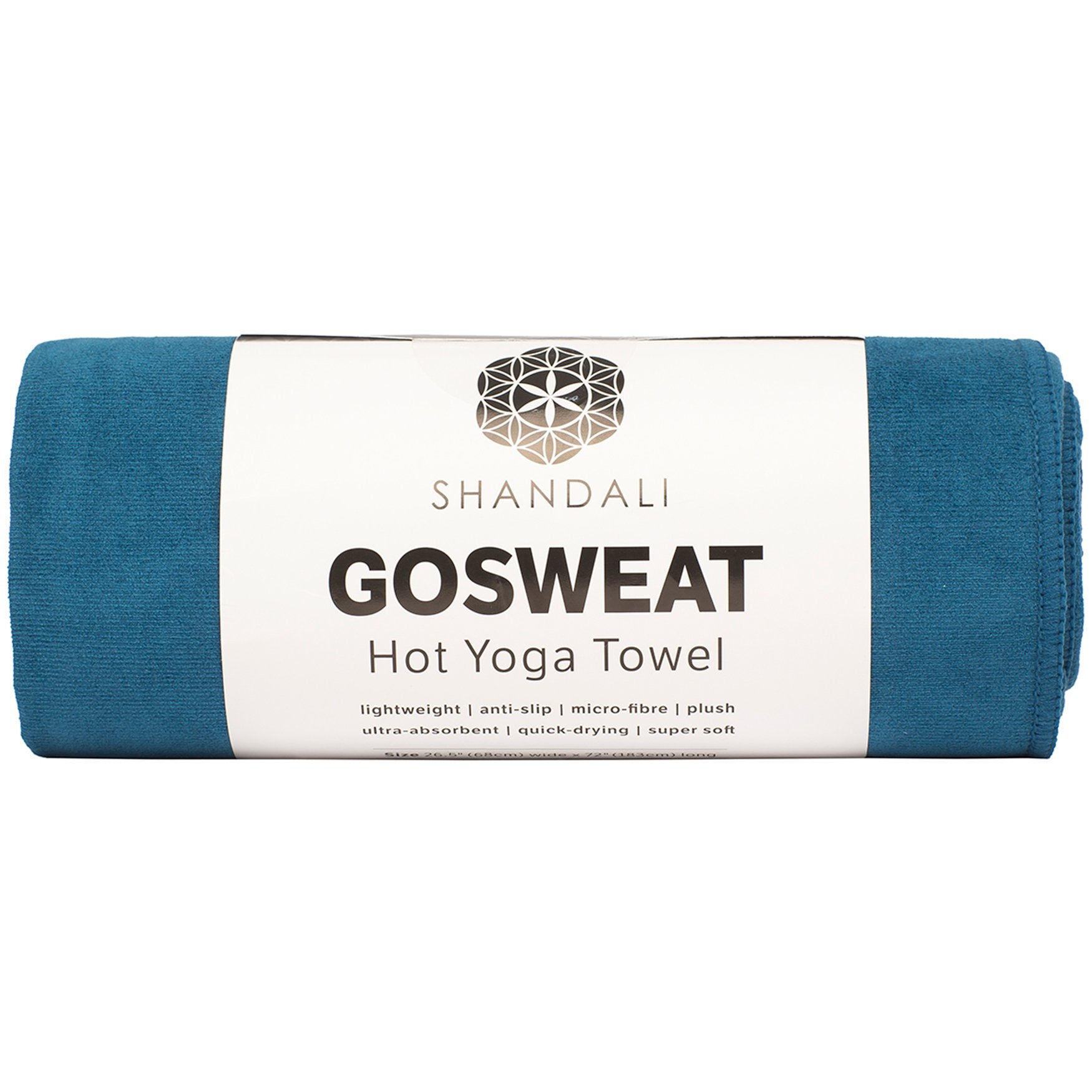 GoSweat Non-Slip Hot Yoga Towel with Super-Absorbent Soft Suede Microfiber in Many Colors, for Bikram Pilates and Yoga Mats.